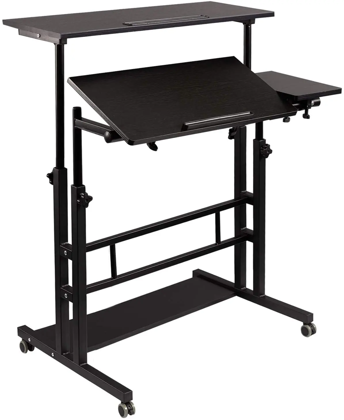 Fantastic Adjustable Height Mobile Standing Computer Office Desk
