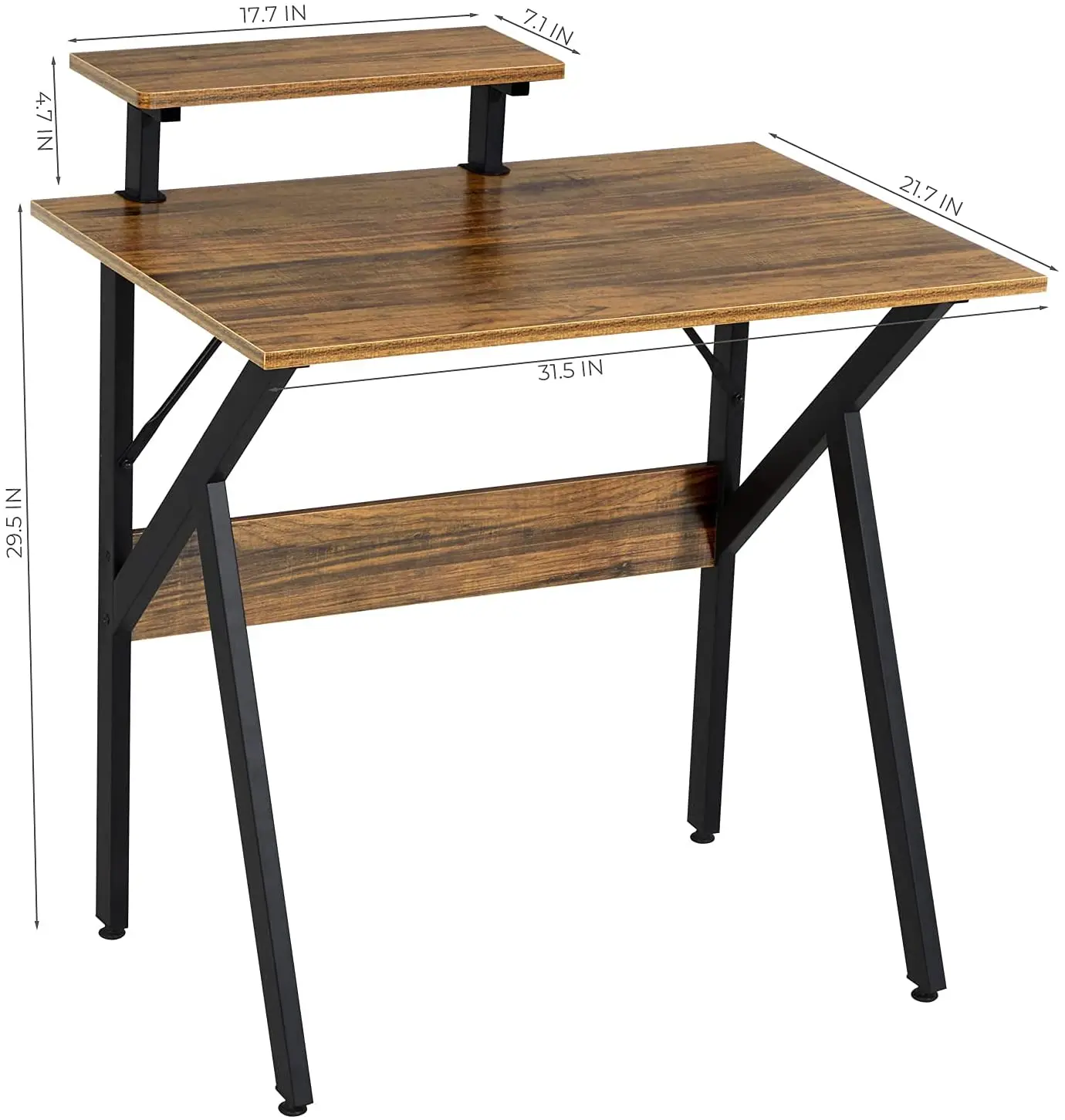 Computer Desk 32", Writing Desk with Moveable Shelf for Home Office Workstation