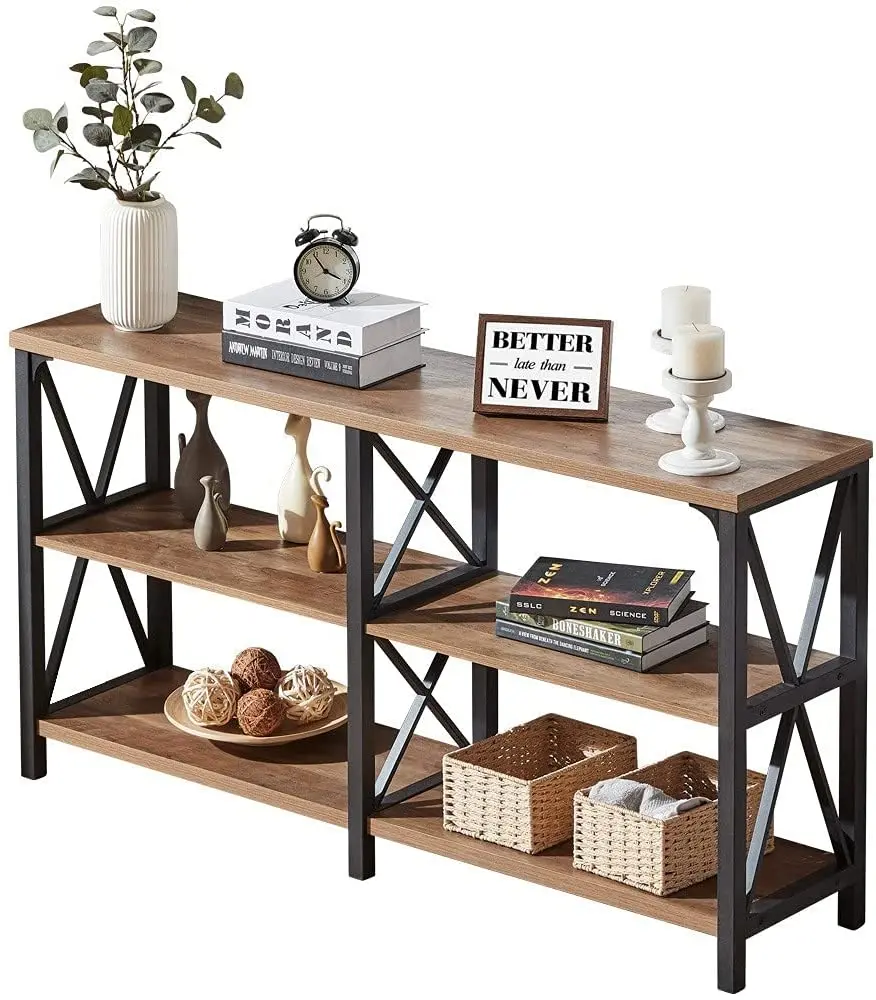 Metal Wood vintage casual Indoor Shoe Storage Bench Seat with Two-layer Storage For Easy Assembly And Suitable For Living room