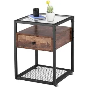 China OEM Side Table with Charging Station, Narrow End Table with USB Ports and Outlets, Bedside Table Night Stand for Living Room, Bedroom, Small Space, Moden Farmhouse